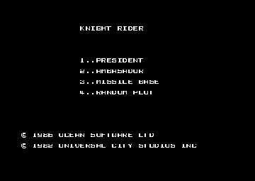 Knight Rider (UK) (1986) screen shot title